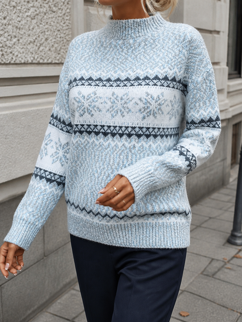 Sofie tröja med snöflingemönster