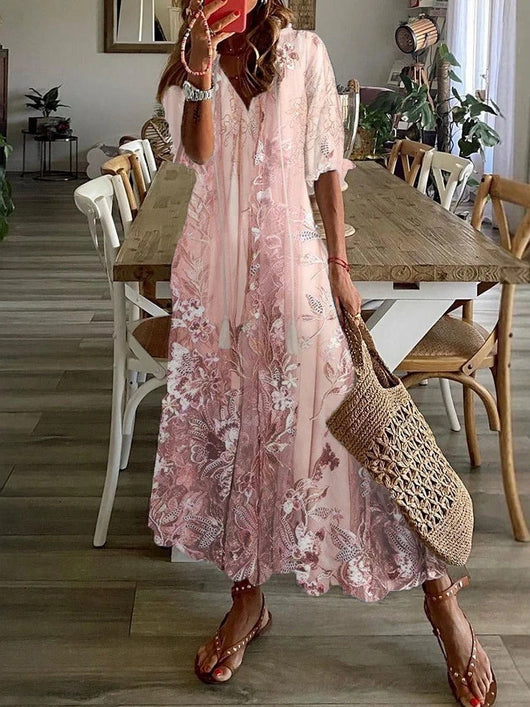 Seraphina sommarklänning med v-ringning