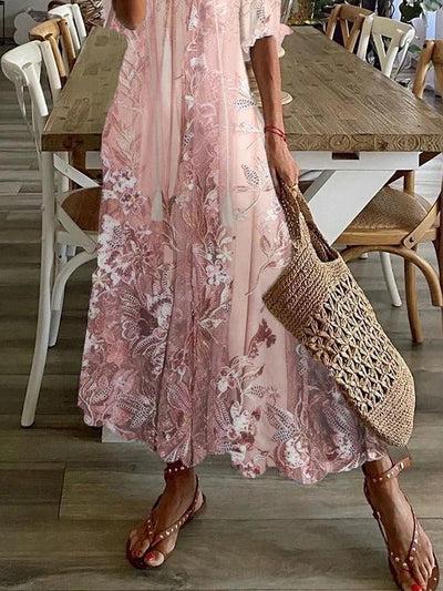 Seraphina sommarklänning med v-ringning