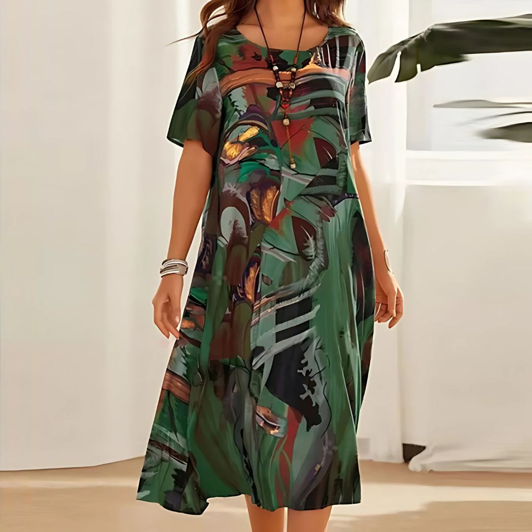 Reese midiklänning med blommönster