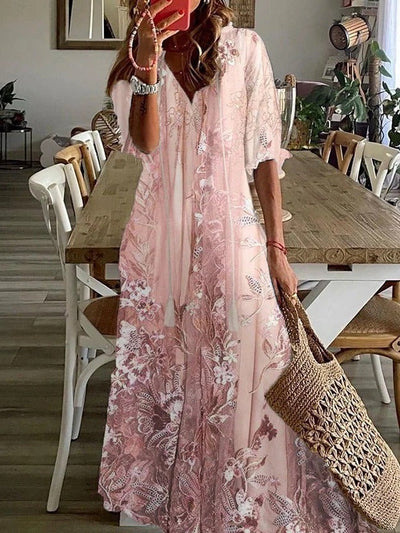 Seraphina sommarklänning med v-ringning