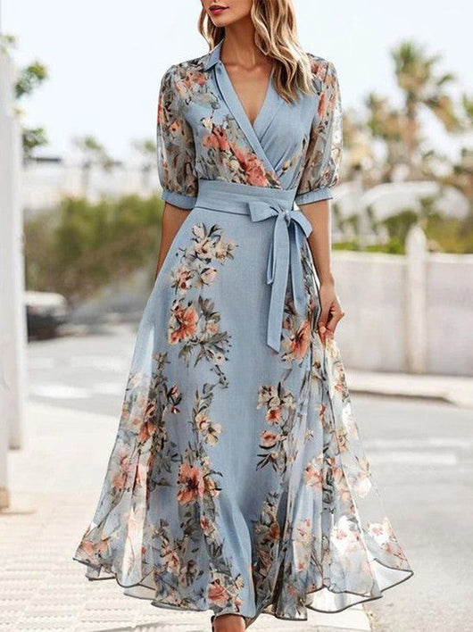 Liora maxiklänning i chiffong