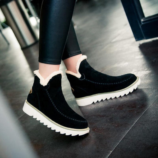 Elfriede boots med platåsula