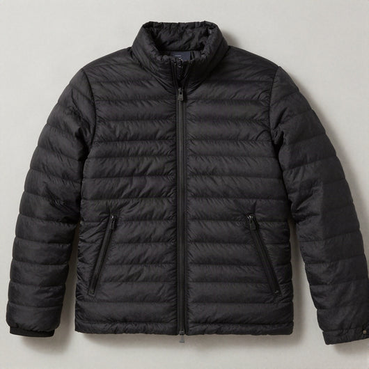 Inga kort quiltad jacka – Svart
