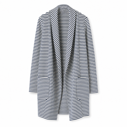 Johanna randig trenchcoat med sjal
