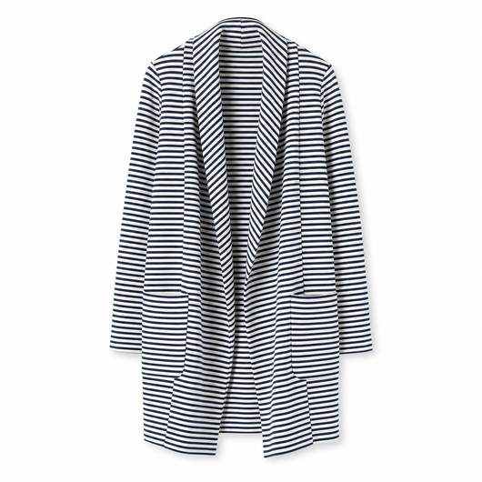 Johanna randig trenchcoat med sjal