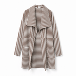 Johanna randig trenchcoat med sjal