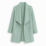 Johanna randig trenchcoat med sjal