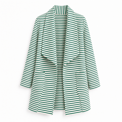 Johanna randig trenchcoat med sjal