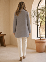 Johanna randig trenchcoat med sjal