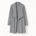 Johanna randig trenchcoat med sjal