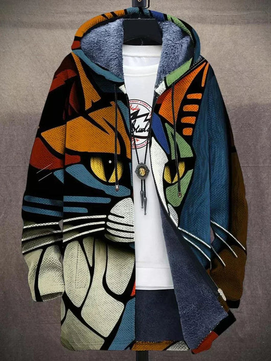 Leonie stickad kofta i fleece
