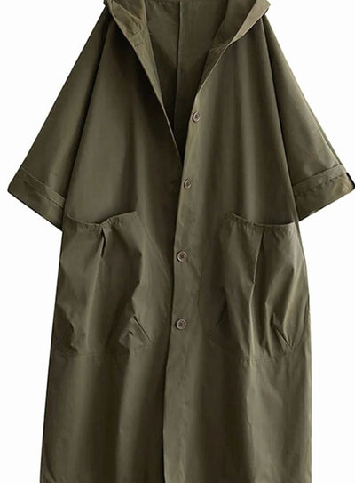 Clara trenchcoat med huva med fickor