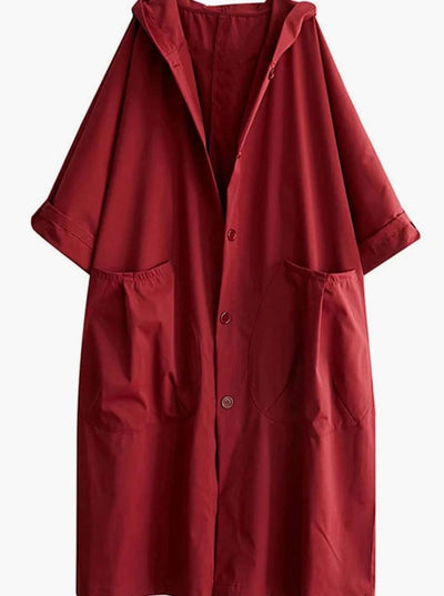 Clara trenchcoat med huva med fickor