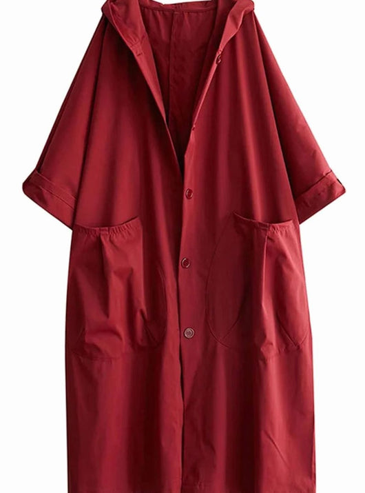 Clara trenchcoat med huva med fickor