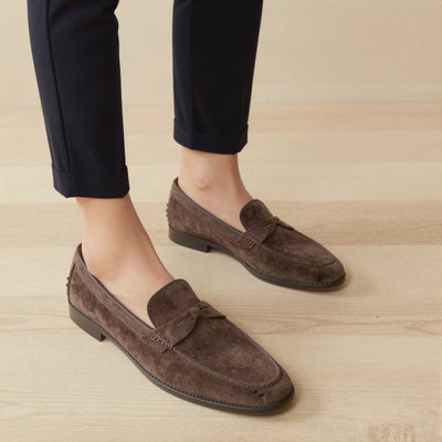 Hedda loafer i mockalook – Mocka