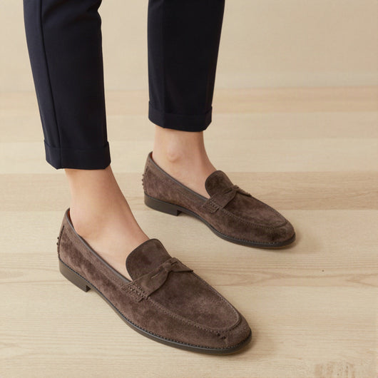 Hedda loafer i mockalook – Mocka