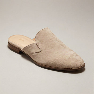 Malin mule med spetsig tå – Beige