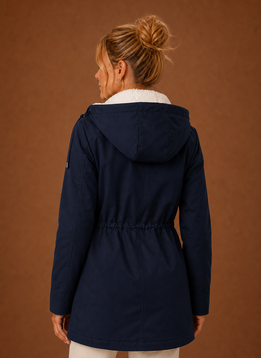 Parka med huva och fleecefoder
