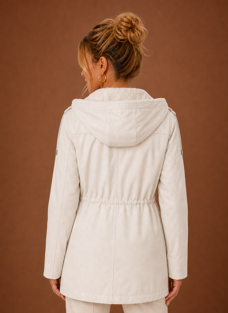 Parka med huva och fleecefoder