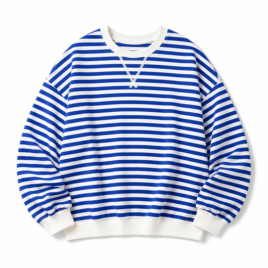 Poppy oversizad sweatshirt med ränder