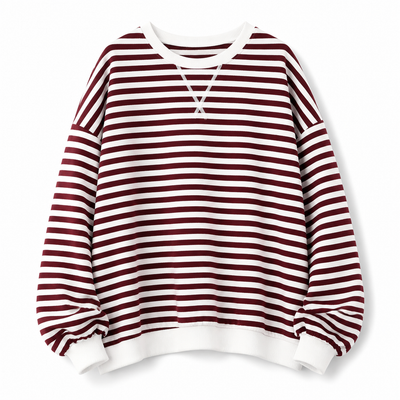Poppy oversizad sweatshirt med ränder