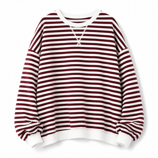 Poppy oversizad sweatshirt med ränder
