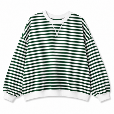 Poppy oversizad sweatshirt med ränder