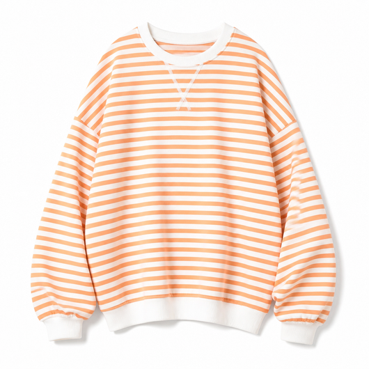 Poppy oversizad sweatshirt med ränder