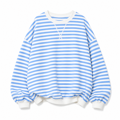 Poppy oversizad sweatshirt med ränder