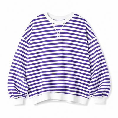 Poppy oversizad sweatshirt med ränder