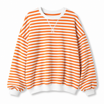 Poppy oversizad sweatshirt med ränder