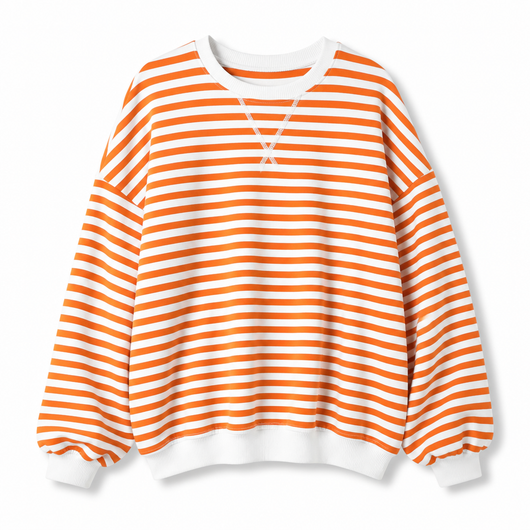 Poppy oversizad sweatshirt med ränder