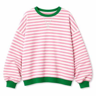 Poppy oversizad sweatshirt med ränder