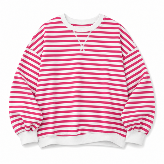 Poppy oversizad sweatshirt med ränder