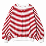 Poppy oversizad sweatshirt med ränder