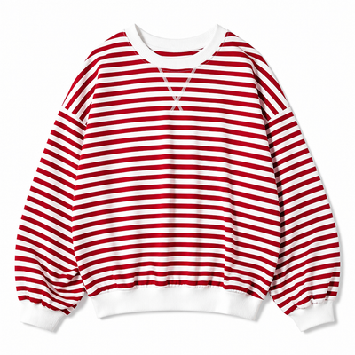 Poppy oversizad sweatshirt med ränder