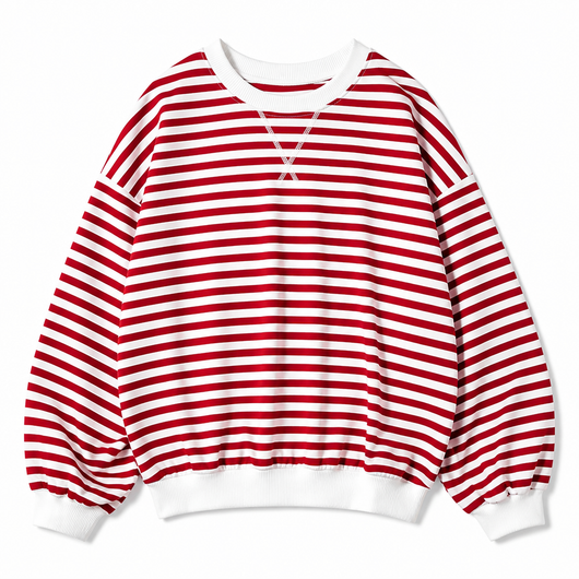 Poppy oversizad sweatshirt med ränder