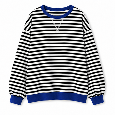 Poppy oversizad sweatshirt med ränder