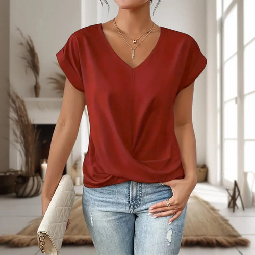 Elfriede blus med v-ringning