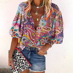 Isla blus med v-ringning