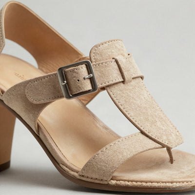 Saga sandal med hälrem – Beige