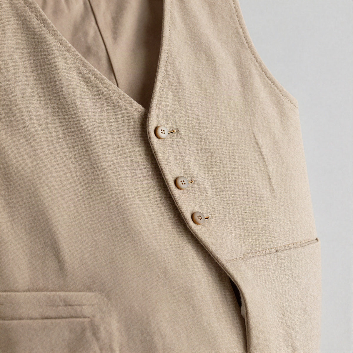 Selma set i linnelook — väst och byxor – Beige