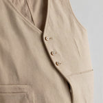 Selma set i linnelook — väst och byxor – Beige