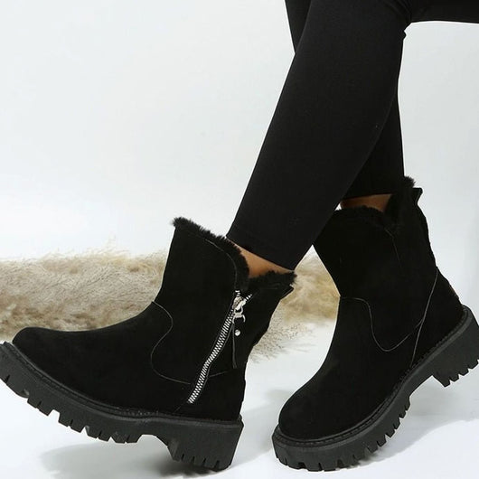 Emilia boots i läder med fodrad
