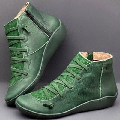 Leonie boots i konstläder – grön