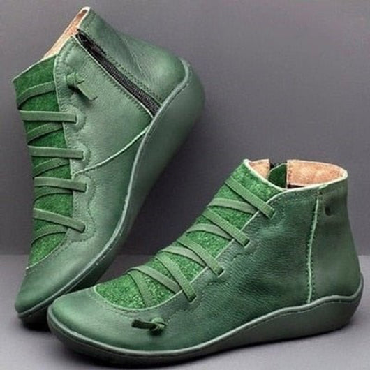 Leonie boots i konstläder – grön