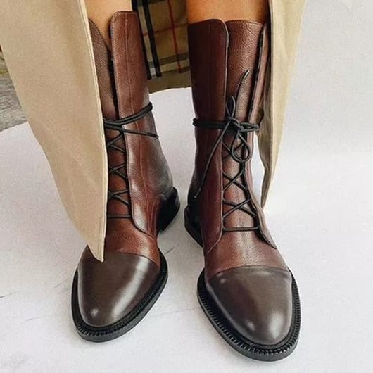 Charlotte boots i läder