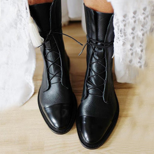 Charlotte boots i läder