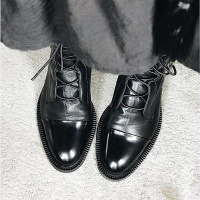 Charlotte boots i läder